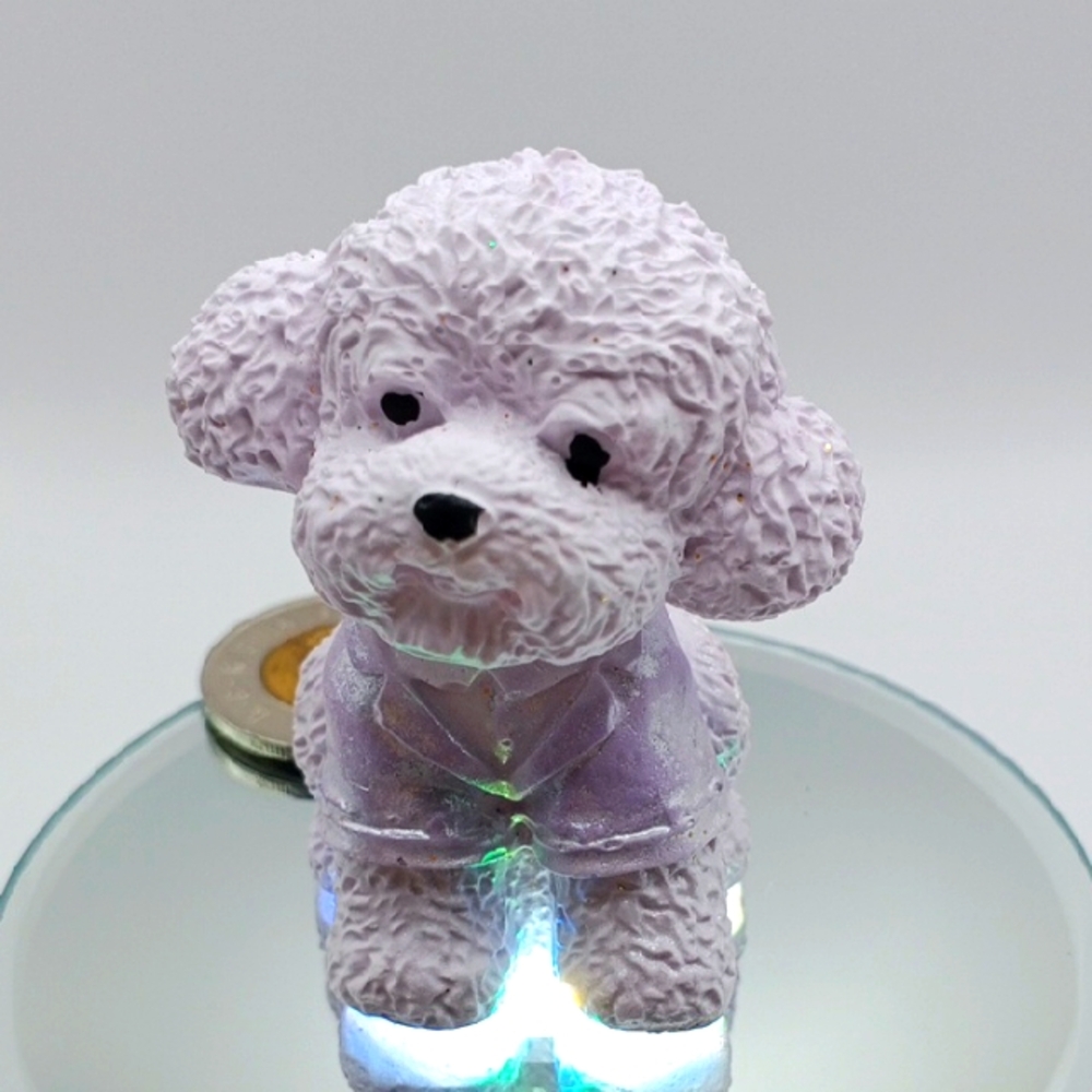 NEW Hand Made 💕 Adorable Purple Dog Figurine